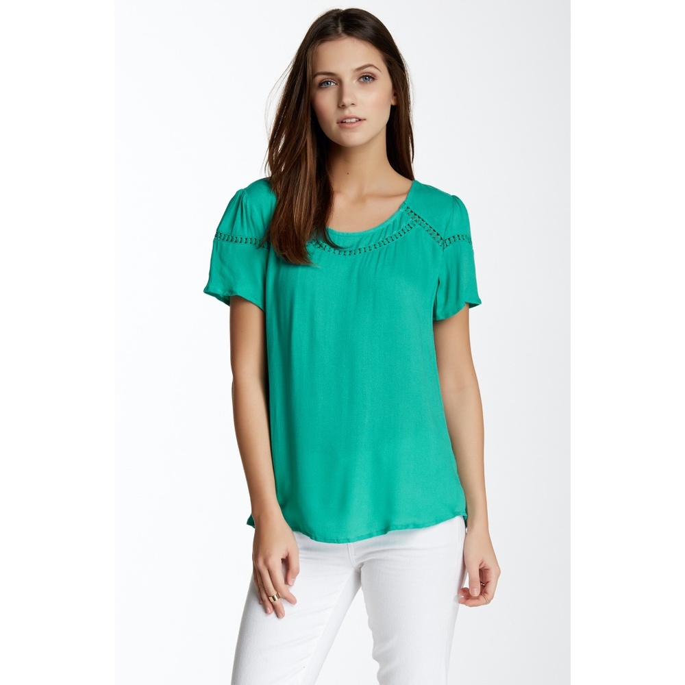 Ella Moss Circle Trim Tee - Size S - NWT